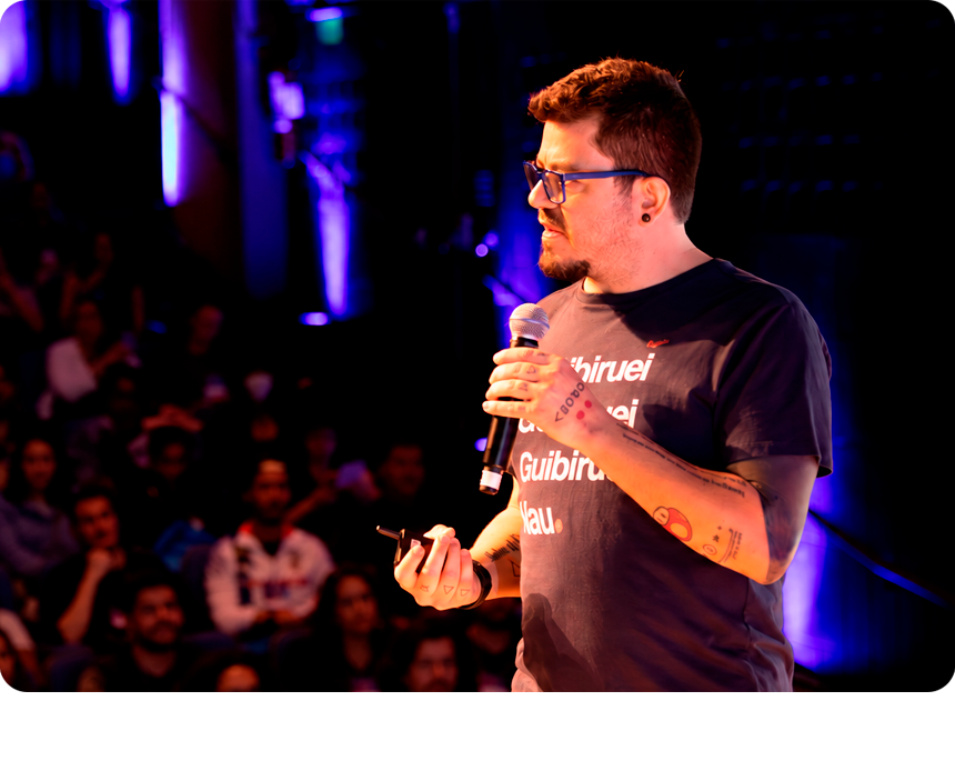 Edu Agni no palco